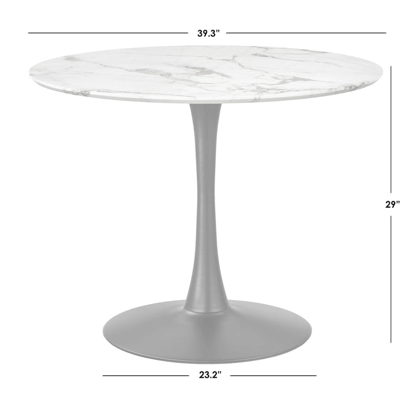 angelo:HOME Kavitt Mid-century Modern Velvet 5-piece Round Dining Set