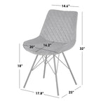angelo:HOME Kavitt Mid-century Modern Velvet 5-piece Round Dining Set
