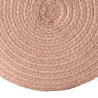Jaipur Living Saba Solar Round Indoor/Outdoor Polyester Pouf Ottoman/Foot Stool - 18X18X12