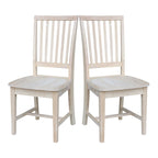 Solid Wood Mission Dining Side Chairs, Set of 2