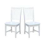 Solid Wood Mission Dining Side Chairs, Set of 2
