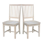 Solid Wood Mission Dining Side Chairs, Set of 2