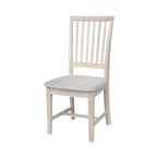 Solid Wood Mission Dining Side Chairs, Set of 2