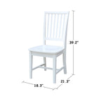 Solid Wood Mission Dining Side Chairs, Set of 2