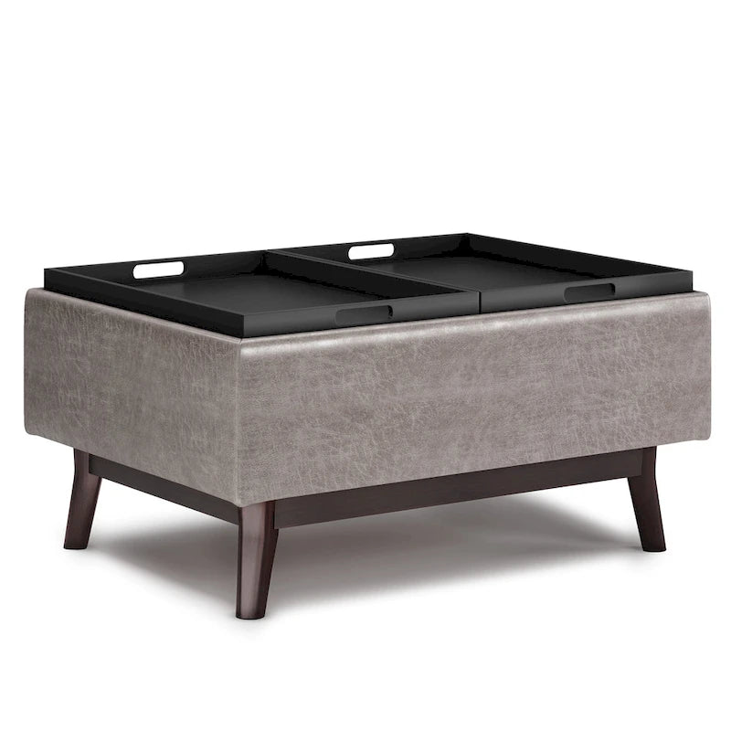 WYNDENHALL Ethan 34 inch Wide Mid Century Modern Rectangle Table Ottoman