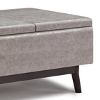 WYNDENHALL Ethan 34 inch Wide Mid Century Modern Rectangle Table Ottoman