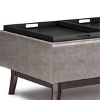WYNDENHALL Ethan 34 inch Wide Mid Century Modern Rectangle Table Ottoman