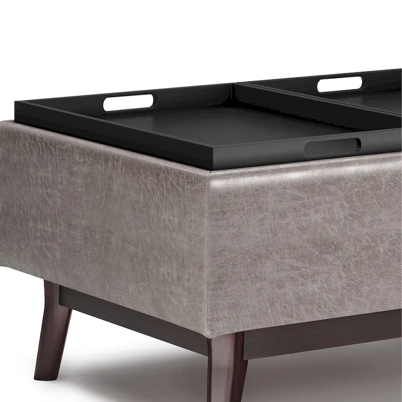 WYNDENHALL Ethan 34 inch Wide Mid Century Modern Rectangle Table Ottoman