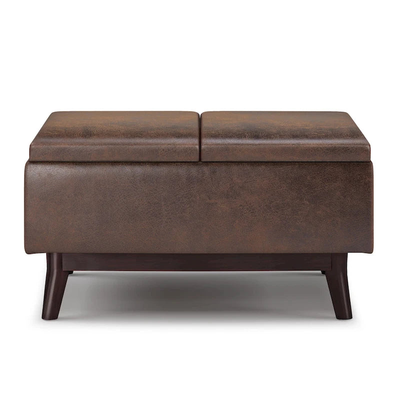 WYNDENHALL Ethan 34 inch Wide Mid Century Modern Rectangle Table Ottoman