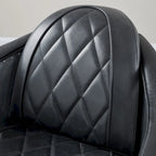 Art Leon IndustrIal Retro Top Grain Leather & Aluminum Accent Chair