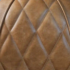 Art Leon IndustrIal Retro Top Grain Leather & Aluminum Accent Chair