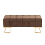 Silver Orchid Crossgar Velvet Storage Bench with Flip-Top Lid