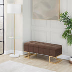 Silver Orchid Crossgar Velvet Storage Bench with Flip-Top Lid