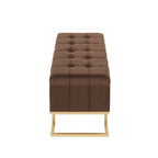 Silver Orchid Crossgar Velvet Storage Bench with Flip-Top Lid