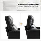 Josefa Modern Genuine Leather Swivel Rocker Recliner by Hulala Home