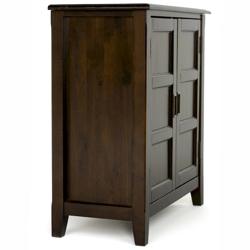 WYNDENHALL Portland SOLID WOOD 30 inch Wide Transitional Low Storage Cabinet - 30w x 14d x 31h
