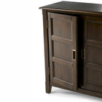 WYNDENHALL Portland SOLID WOOD 30 inch Wide Transitional Low Storage Cabinet - 30w x 14d x 31h