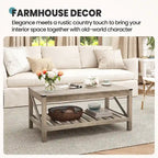 Crestlive Living Room Coffee Table with Storage Shelf, Sofa Center Table - 40.16 W x 22.05 D x 18.11 H
