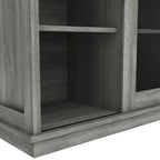 DH BASIC Farmhouse Four Shelf and Four Bottle Lattice-like Wine Buffet by