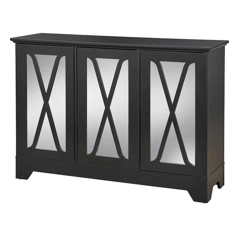 Simple Living Reflections Mirrored Front Buffet/ Console