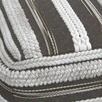 WYNDENHALL Silva Boho Square Pouf in Handloom Woven Pattern