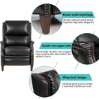 Hekkin Genuine Leather Power Recliner with Adjustable Headrest and USB Port Ultra-Comfy Living Room Seating