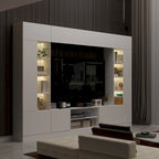 Wall Unit TV Stand with Bookshelves for TVs up to 70, Modern Console