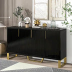 Nestfair Sideboard Kitchen Cabinet with Four Doors and Adjustable Shelves