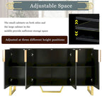 Nestfair Sideboard Kitchen Cabinet with Four Doors and Adjustable Shelves
