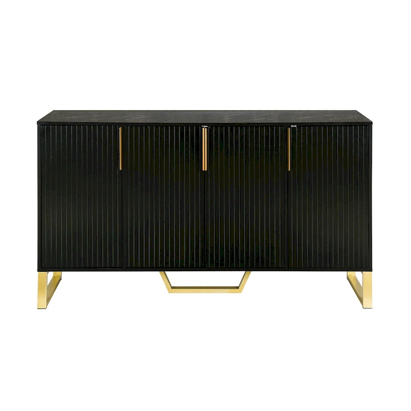 Nestfair Sideboard Kitchen Cabinet with Four Doors and Adjustable Shelves