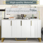 Nestfair Sideboard Kitchen Cabinet with Four Doors and Adjustable Shelves