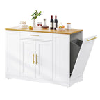 Moasis 53-inch Rolling Kitchen Island Storage Cabinet Portable Mobile Kitchen Cart