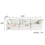 123 Upholstered Sectional Sofa Minimalist Velvet Couch