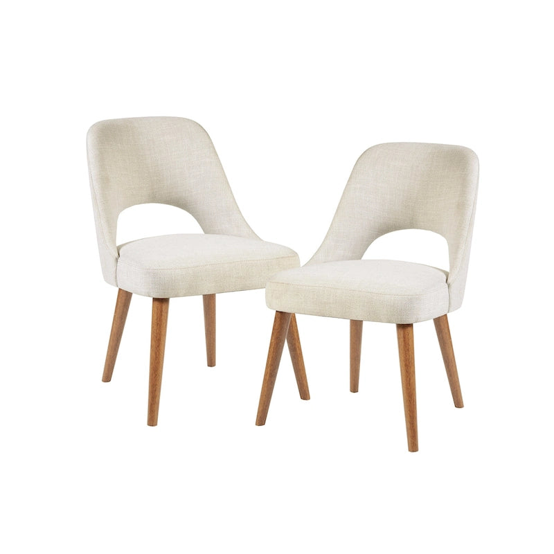 INK+IVY Nola Upholstered Dining Side Chairs with Cutout Back design (Set of 2)