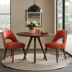 INK+IVY Nola Upholstered Dining Side Chairs with Cutout Back design (Set of 2)
