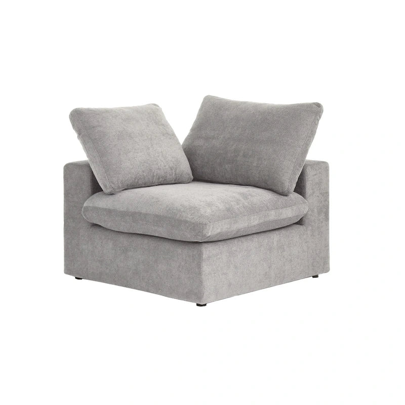 120 inch Contemporary Soft Commix Down Filled Cushions 3-Piece Sectional Sofa