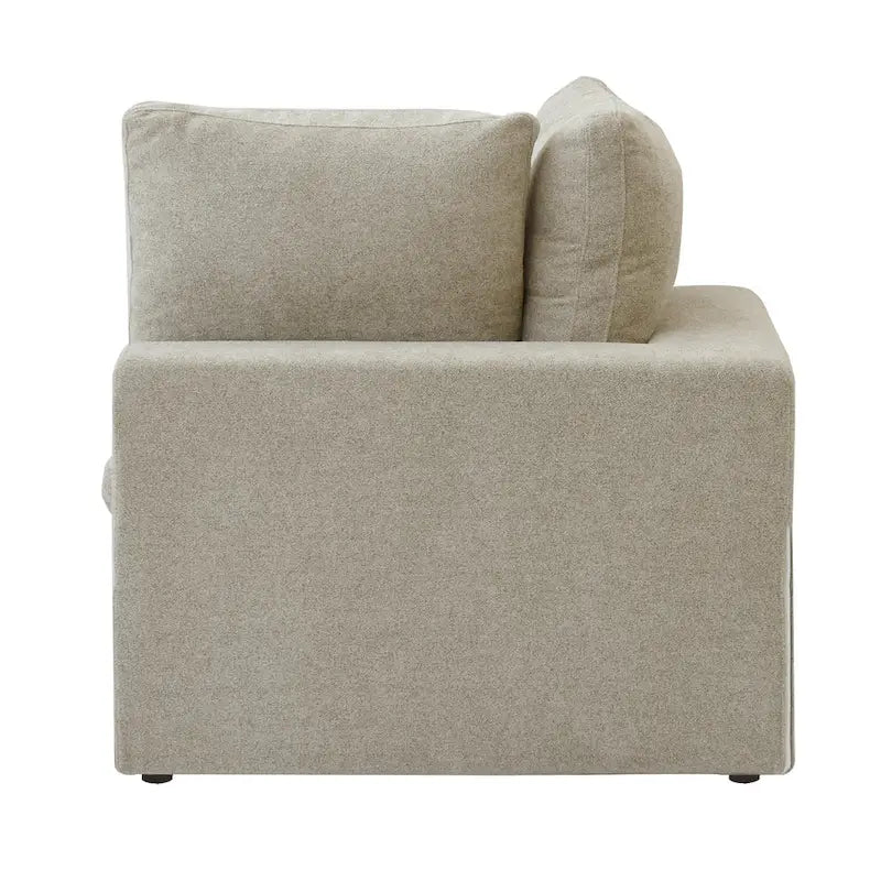 120 inch Contemporary Soft Commix Down Filled Cushions 3-Piece Sectional Sofa