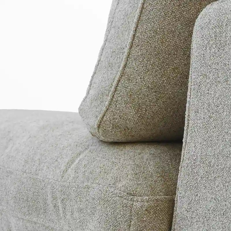 120 inch Contemporary Soft Commix Down Filled Cushions 3-Piece Sectional Sofa