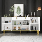 Pop-Up Door Credenza Sideboard Buffet Buffet Sideboard Storage Cabinet