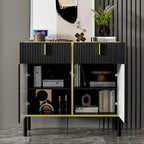 Pop-Up Door Credenza Sideboard Buffet Buffet Sideboard Storage Cabinet