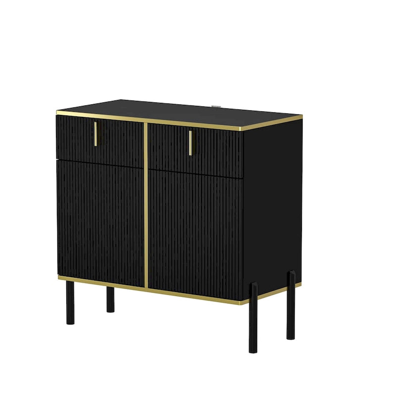 Pop-Up Door Credenza Sideboard Buffet Buffet Sideboard Storage Cabinet