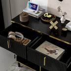 Pop-Up Door Credenza Sideboard Buffet Buffet Sideboard Storage Cabinet