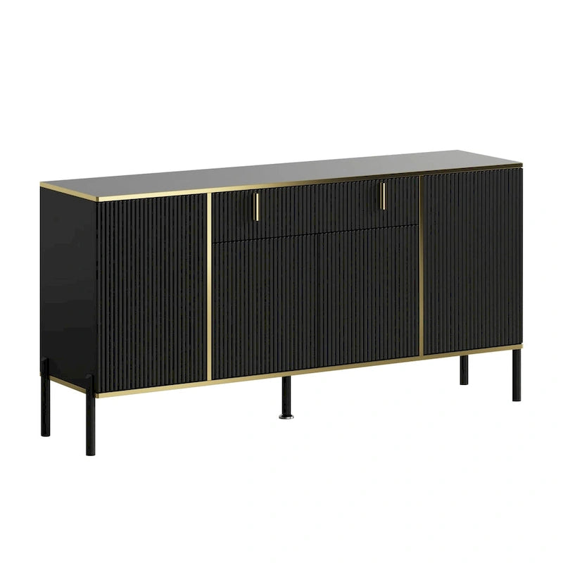 Pop-Up Door Credenza Sideboard Buffet Buffet Sideboard Storage Cabinet
