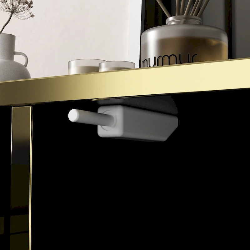 Pop-Up Door Credenza Sideboard Buffet Buffet Sideboard Storage Cabinet