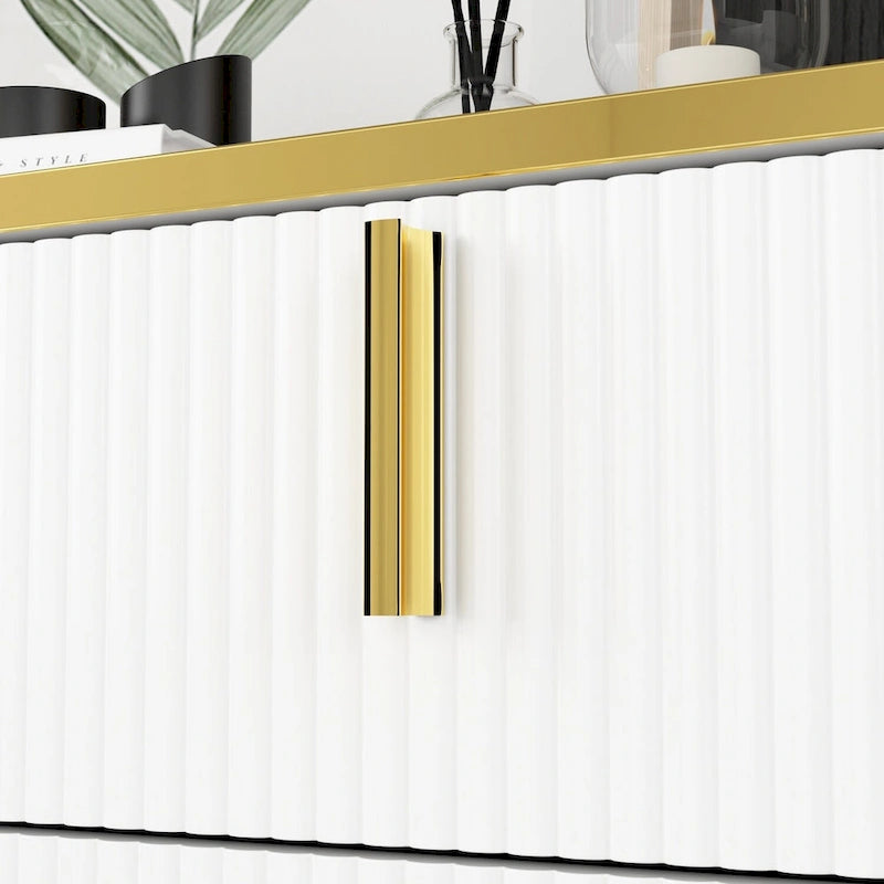 Pop-Up Door Credenza Sideboard Buffet Buffet Sideboard Storage Cabinet
