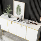 Pop-Up Door Credenza Sideboard Buffet Buffet Sideboard Storage Cabinet