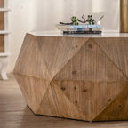 Three-dimensional Embossed Pattern Design American Retro Style Coffee Table