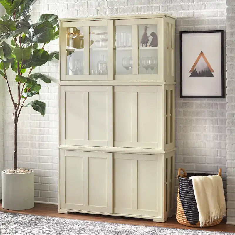 Porch & Den Jefferson Sliding Door Stackable Buffet/Sideboard