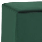 Adeco Ottoman Footrest Vanity Stool Gold Trim Footstool