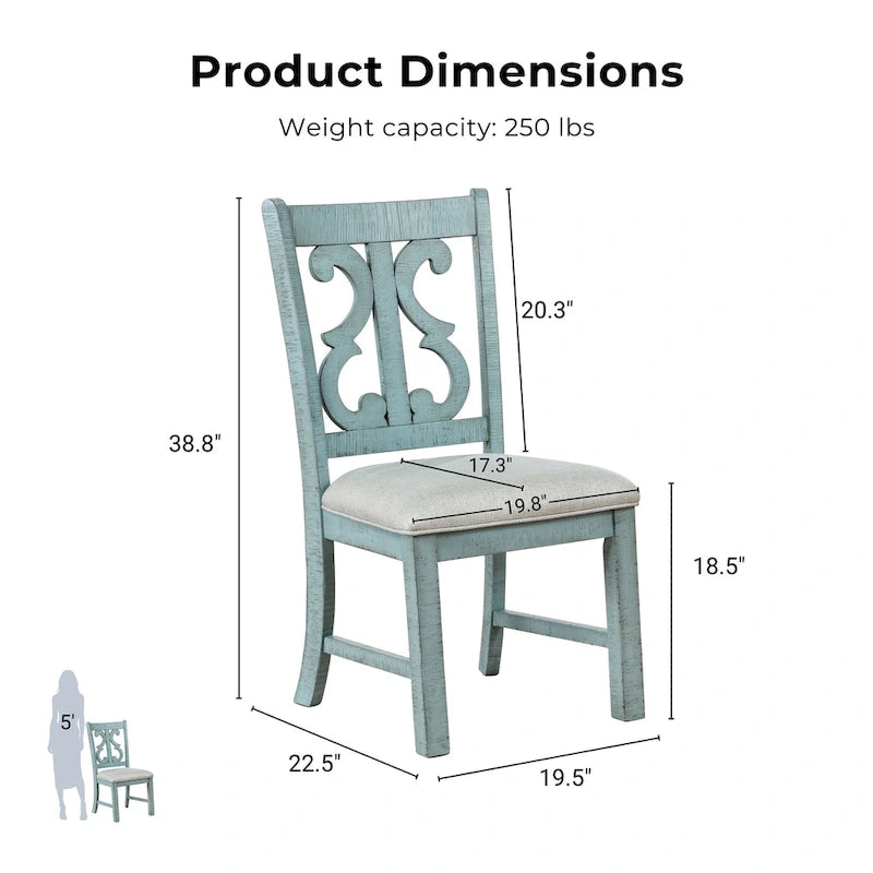 Sylmer Farmhouse Wood Dining Chairs (Set of 2) by Furniture of America